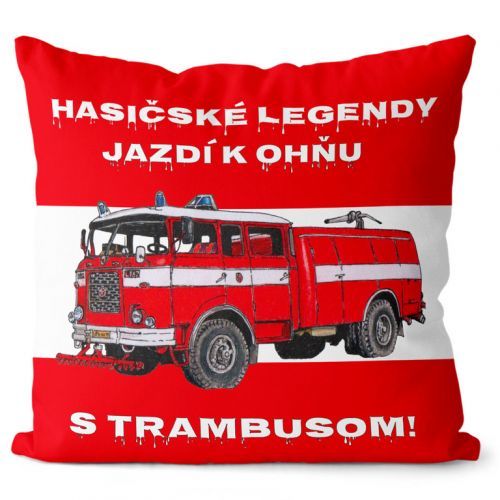 Vankúš Hasičské legendy – Trambus (Veľkosť: 40 x 40 cm)