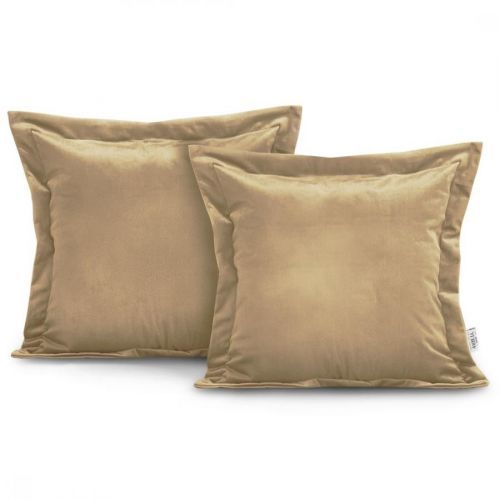 Povlaky na polštáře AmeliaHome Velvet Side hořčicové