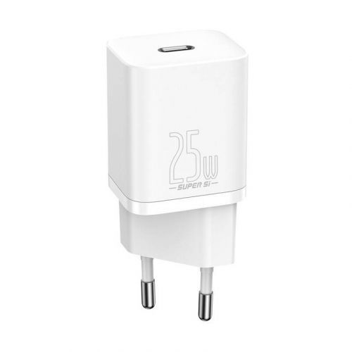 Nabíjačka do siete Baseus Super Si USB-C 25W + USB-C kabel 1m (TZCCSUP-L02) biela Baseus Super Si rychlonabíječka

Kvalitní cestovní adaptér s podporo