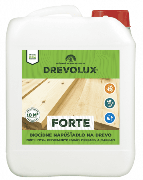 DREVOLUX FORTE - Biocídne napúšťadlo na drevo bezfarebný 1 l