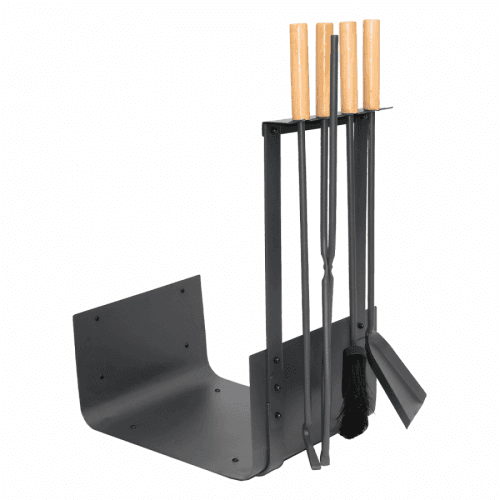 Krbové nářadí, kované železo / dřevo, černá / přírodní, RALFO