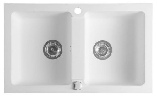 SAPHO SAPHO - Dvojdrez granitový, 78x47,5 cm, biela GR2221