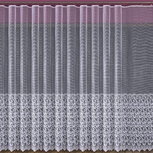 Žakárový záves 630/D10/180 biely. Tovar na mieru