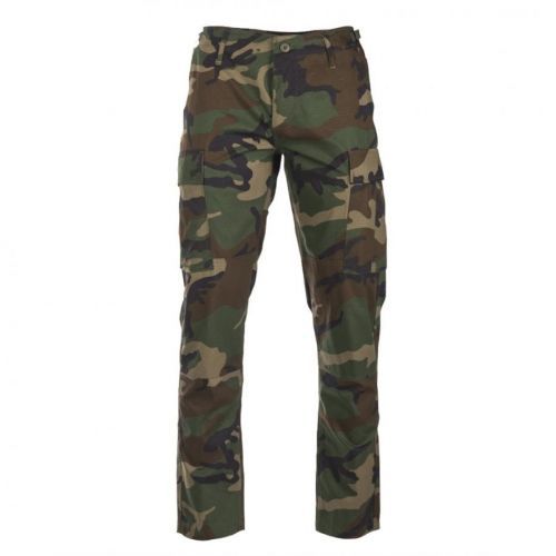 US nohavice Mil-Tec BDU Slim Fit - woodland, S