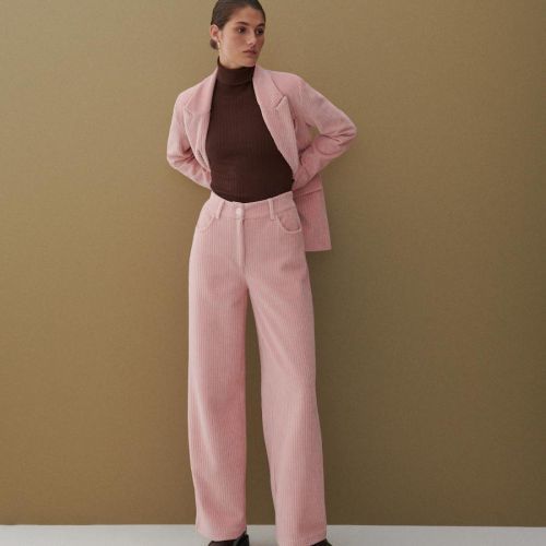 Reserved - Ladies` trousers - Ružová