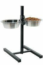 Miska nerez stojan nastaviteľný + 2 misky pes 1,5L