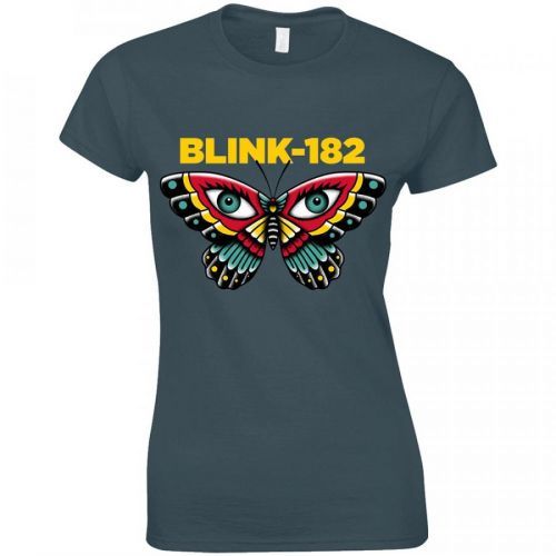 Blink 182 - Tričko Butterfly - Žena, Modrá, XXL