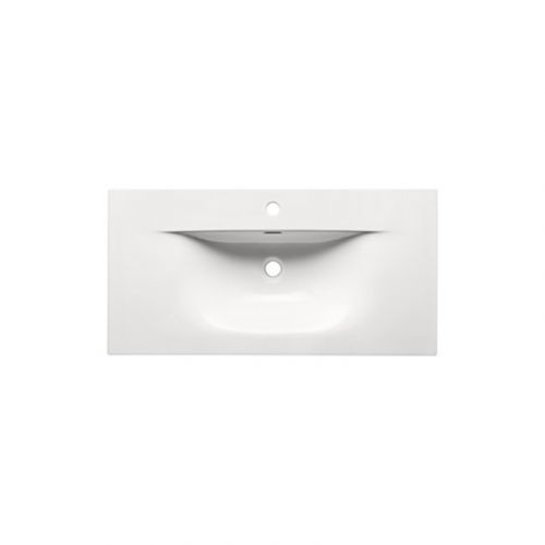 Keramické zápustné umyvadlo Sky 90 cm bílé