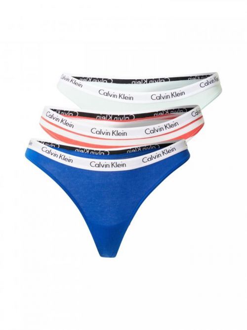 Calvin Klein Underwear Tangá  mätová / koralová / nebesky modrá / biela / sivá