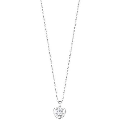 Lotus Silver Romantický strieborný náhrdelník so srdiečkom LP3092-1 / 1 (retiazka, prívesok)
