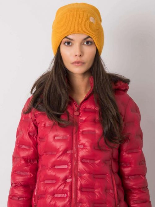 Tmavo žltá dámska čiapka ONE SIZE