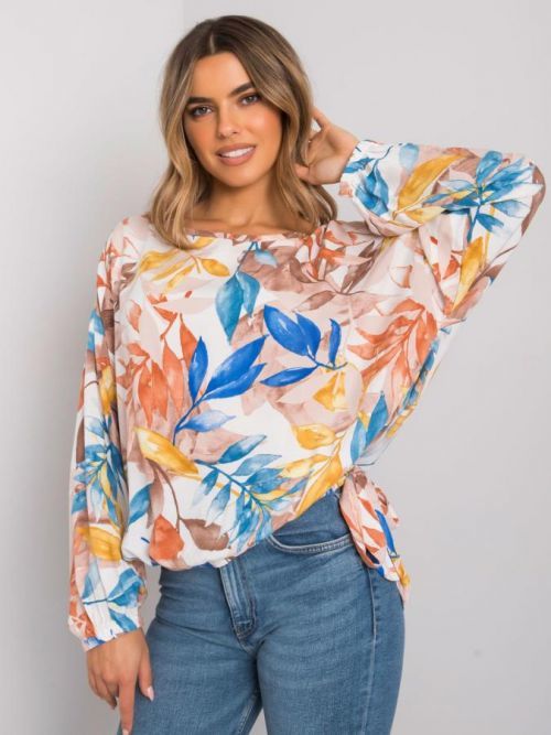 Béžová vzorovaná dámska blúzka ONE SIZE