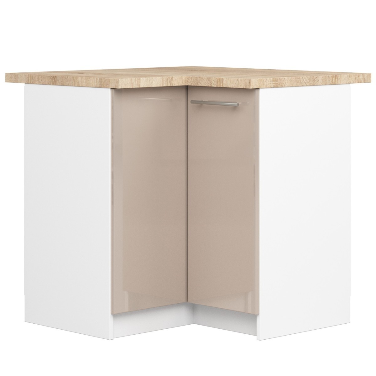 Kuchyňská rohová skříňka Olivie S 90 cm bílá/cappuccino