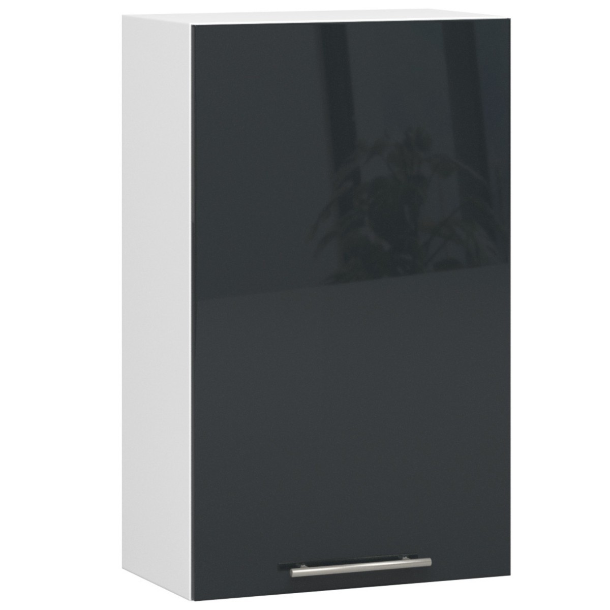 Závěsná kuchyňská skříňka Olivie W 50 cm grafit/bílá