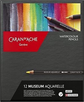 CARAN D'ACHE Museum Aquarelle 12 farieb