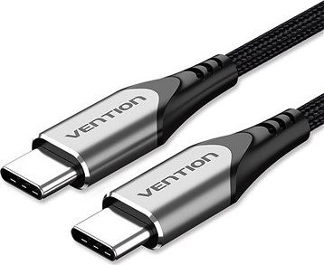 Vention Type-C (USB-C) 2.0 (M) to USB-C (M) Cable 0.5m Gray Aluminum Alloy Type