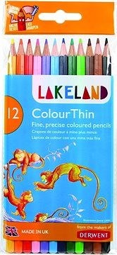 DERWENT Lakeland ColourThin, šesťhranné, 12 farieb