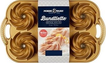 Nordic Ware Minibábovky Heritage plát so 6 formičkami zlatá