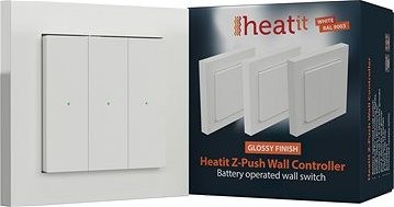 HEATIT Z-Push Wall Controller White RAL 9003 LESKLÁ