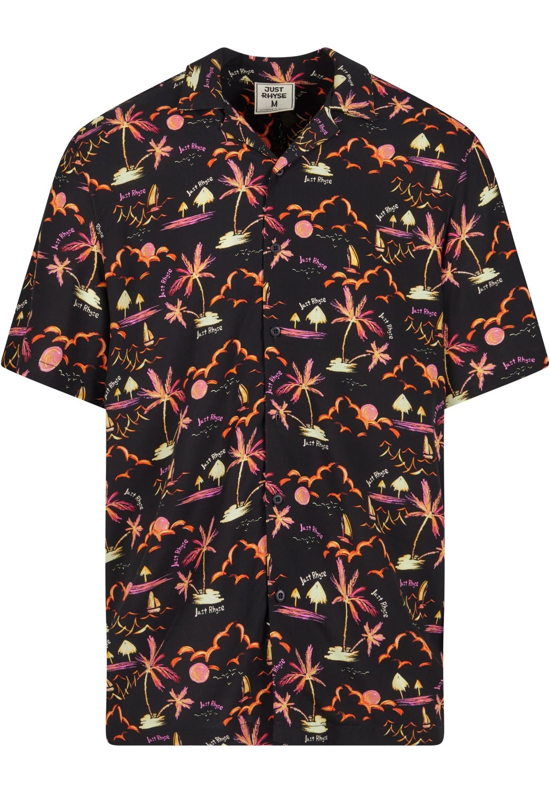 Men's Short Sleeve Shirt Just Rhyse Shirt Waikiki - Black