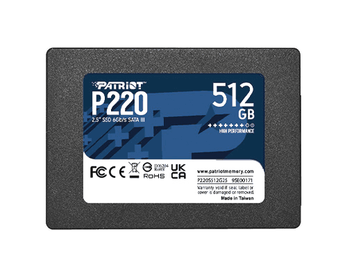 PATRIOT P220/512GB/SSD/2.5''/SATA/3R