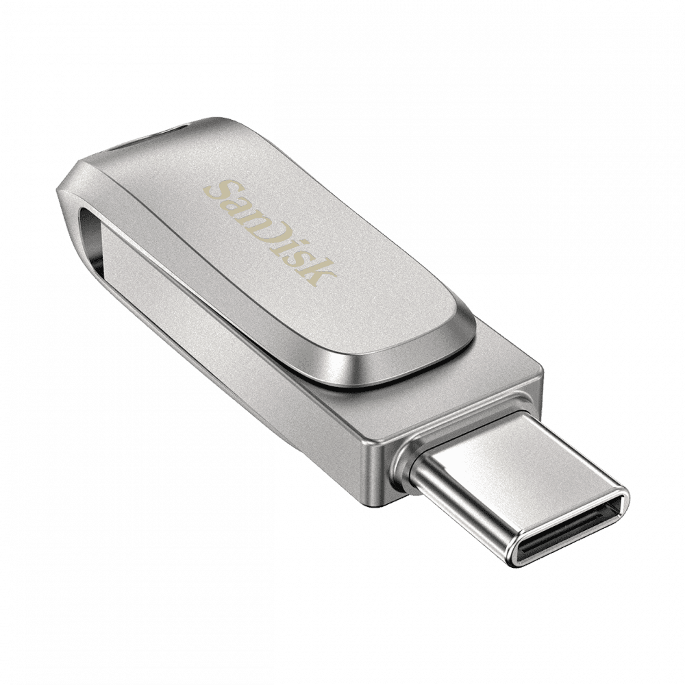SanDisk Ultra Dual Drive Luxe/1TB/150MBps/USB 3.1/USB-A + USB-C/Stříbrná