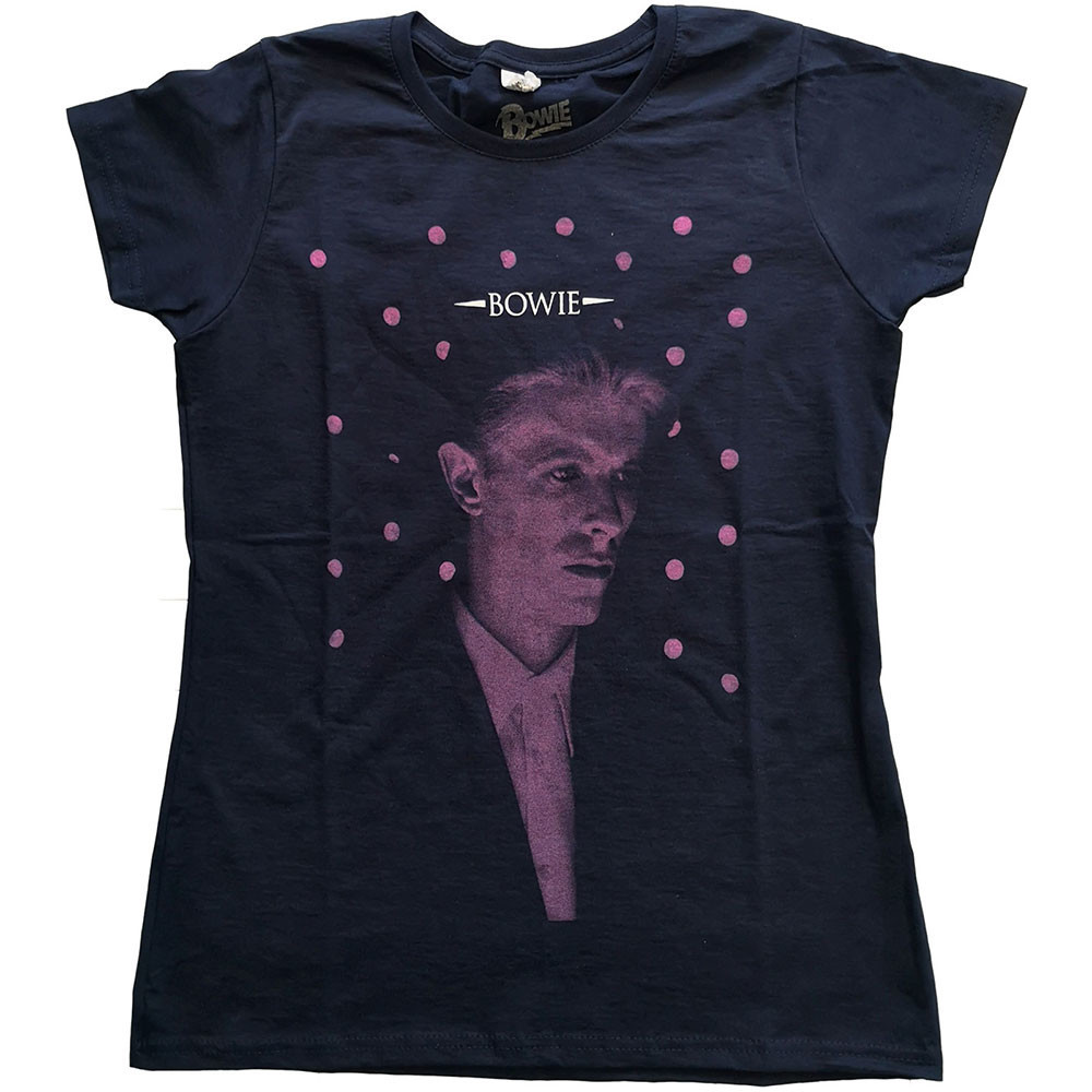 David Bowie tričko Dots Modrá XXL
