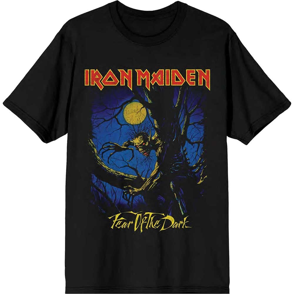 Iron Maiden tričko Fear of the Dark Moonlight Čierna XL