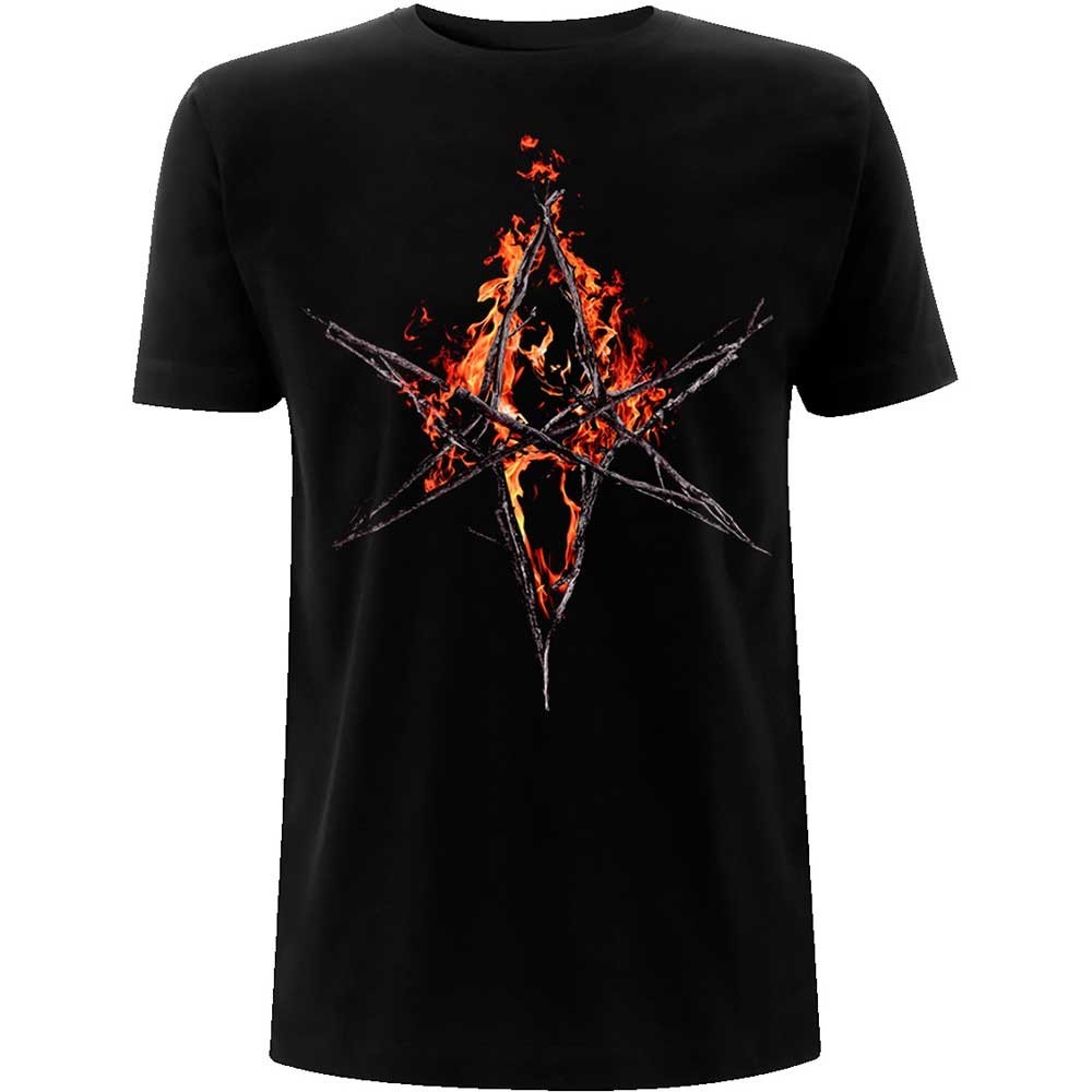 Bring me the horizon tričko Flaming Hex Čierna S