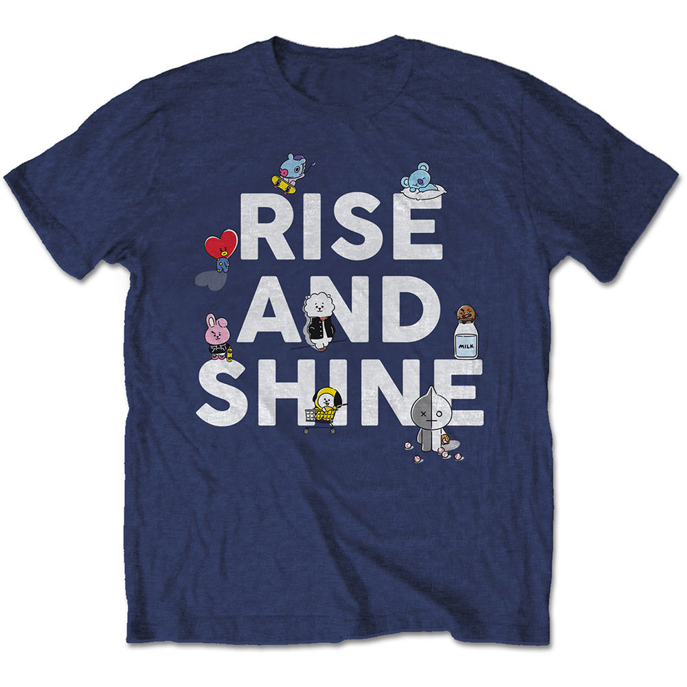 BTS tričko Rise And Shine Modrá S