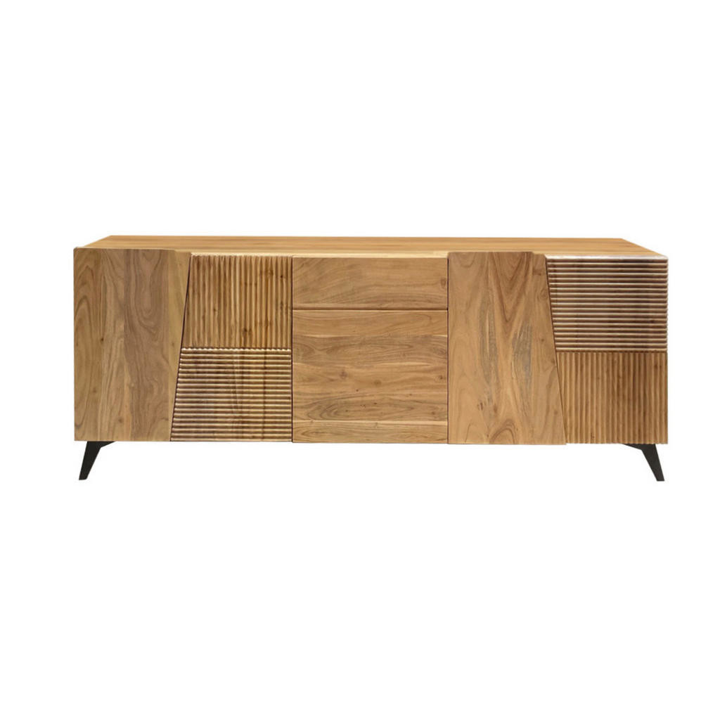 Livetastic ŠIROKÁ KOMODA, akácia, čierna, farby akácie, 170/76/40 cm