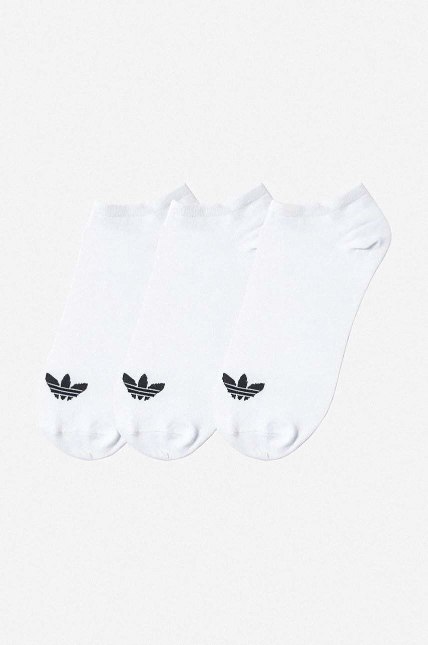 Ponožky adidas Originals Trefoil Liner 3-pak S20273-white, biela farba