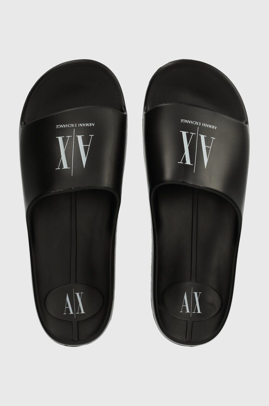 Šľapky Armani Exchange pánske, čierna farba, XUP012 XV675 S277