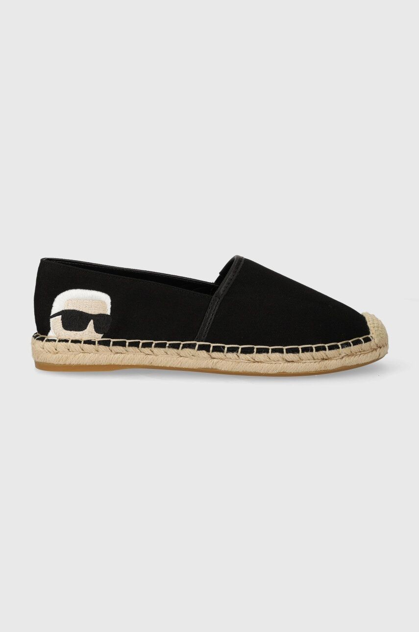Espadrilky Karl Lagerfeld KAMINI čierna farba, KL80111N