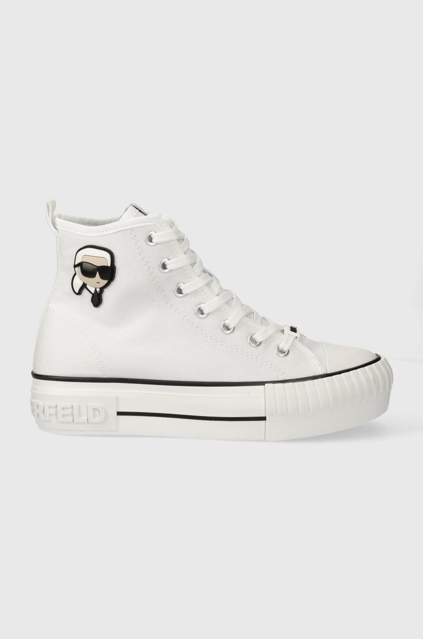 Tenisky Karl Lagerfeld KAMPUS MAX NFT dámske, biela farba, KL60444