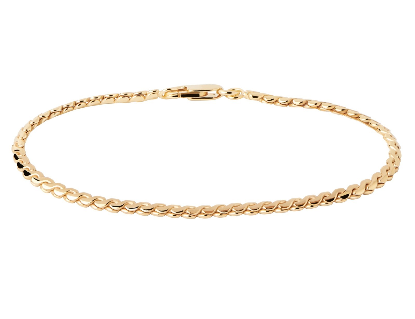 PDPAOLA Nadčasový pozlátený náramok Serpentine Essentials PU01-700 18,5 cm