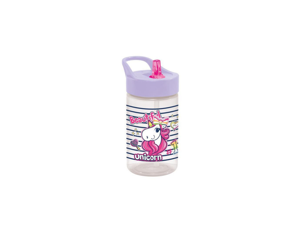 MAKRO - Fľaša so slamkou 430ml Unicorn