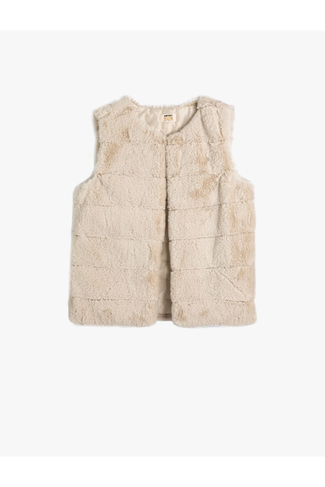 Koton Plush Vest Round Neck Sleeveless