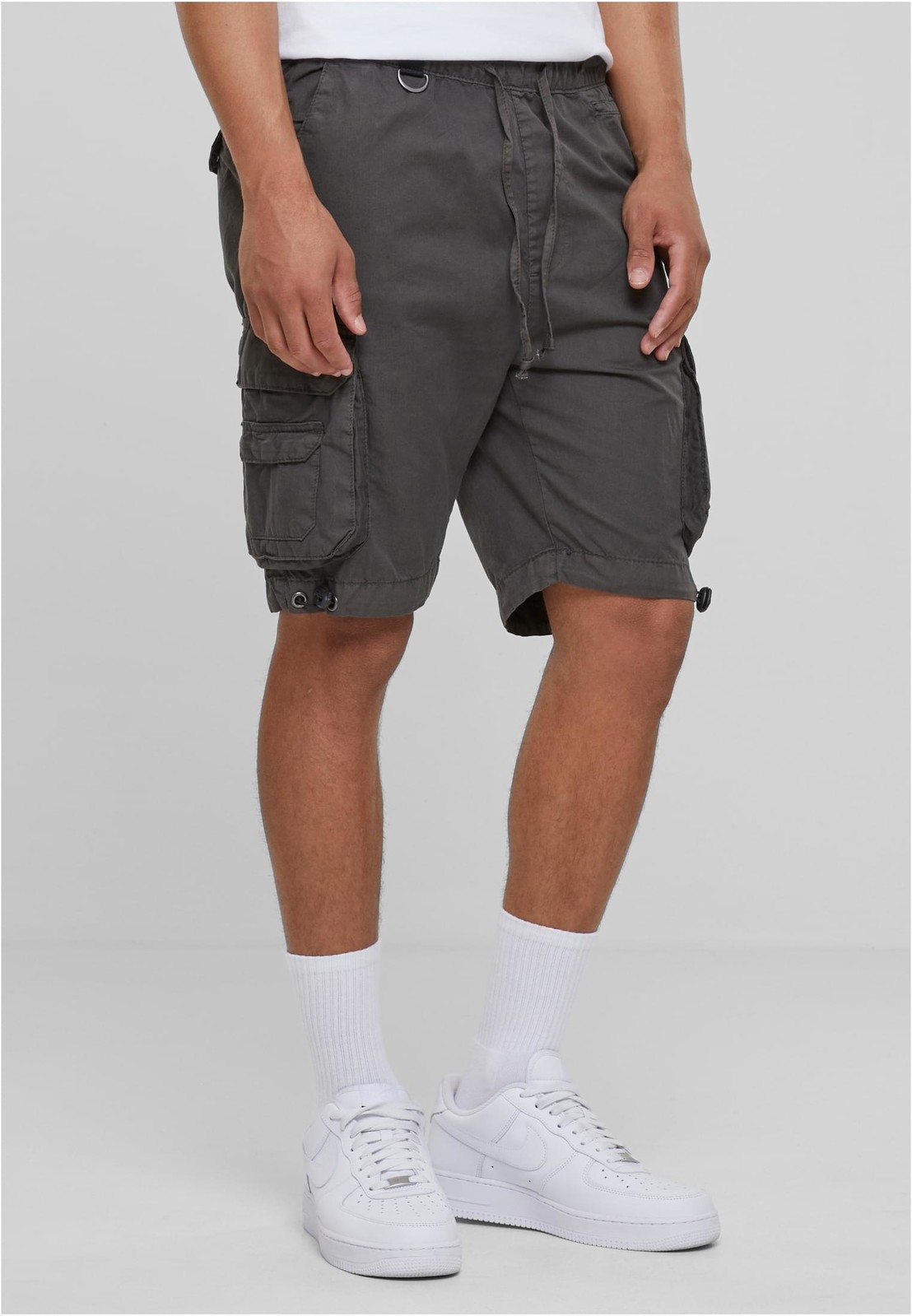 Men's Double Pocket Cargo Shorts - Grey