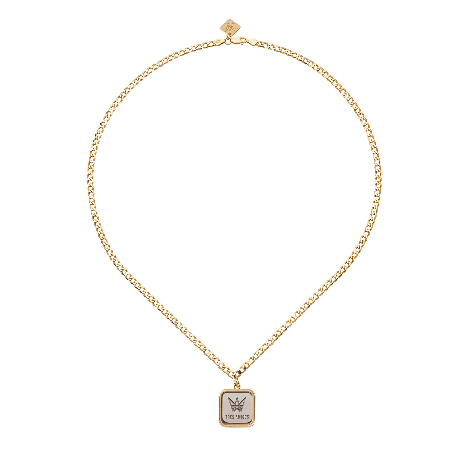 TRES AMIGOS WEAR Man's Necklace Square/Armor