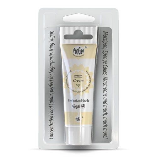 Rainbow Dust Profesionálna jedlá gélová farba v tube Cream - Krémová 25 g