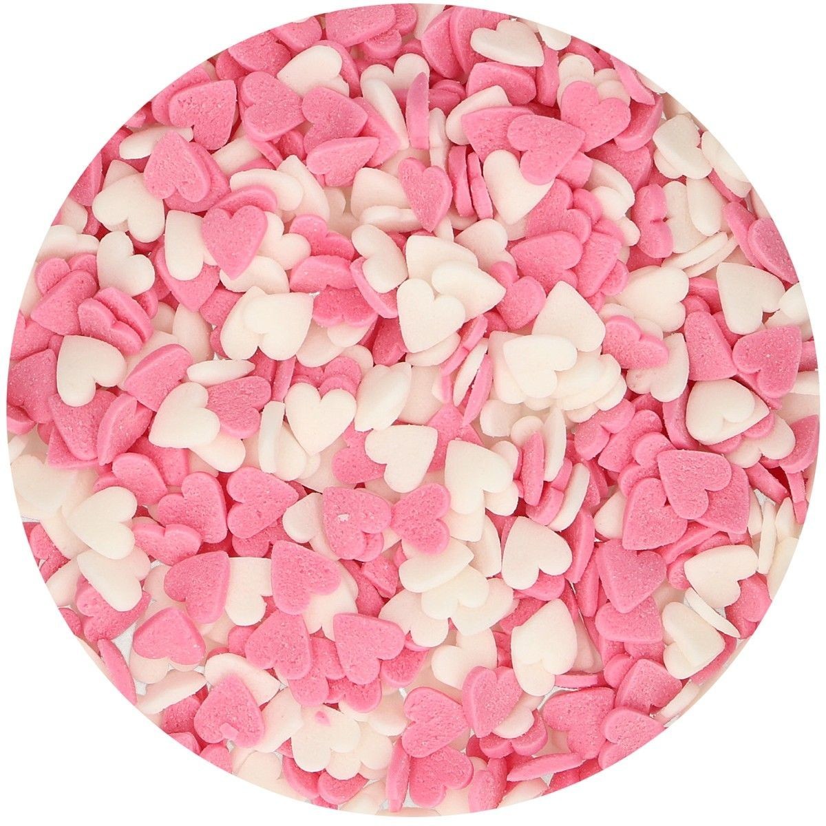 Funcakes Cukrárske zdobenie srdiečka bielo/ružové 60 g
