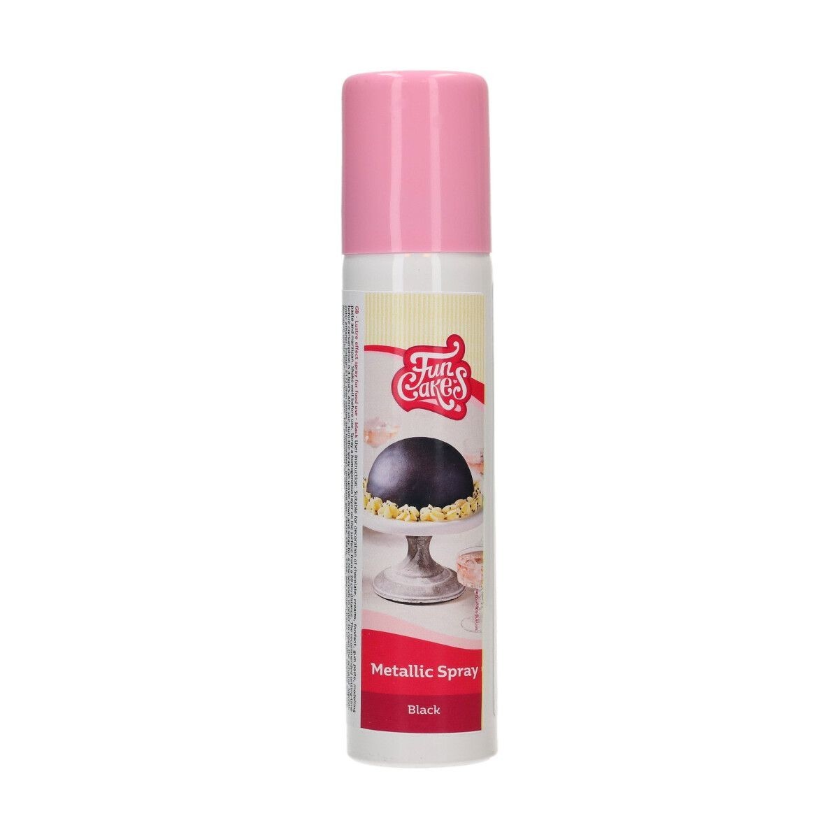 Funcakes Farba v spreji - Metallic black 100 ml