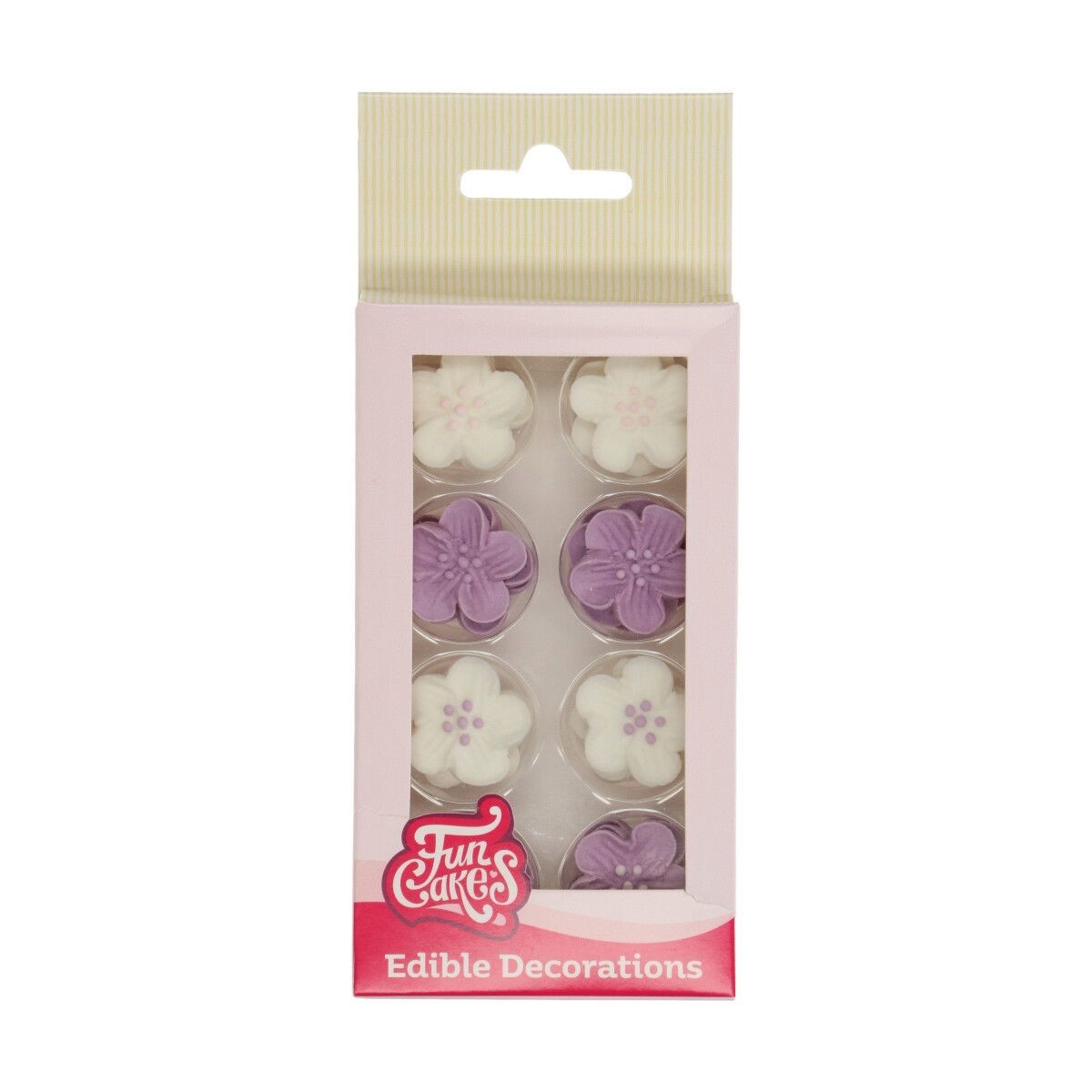 Funcakes Cukrové zdobenie - Kvietky fialové 24 ks