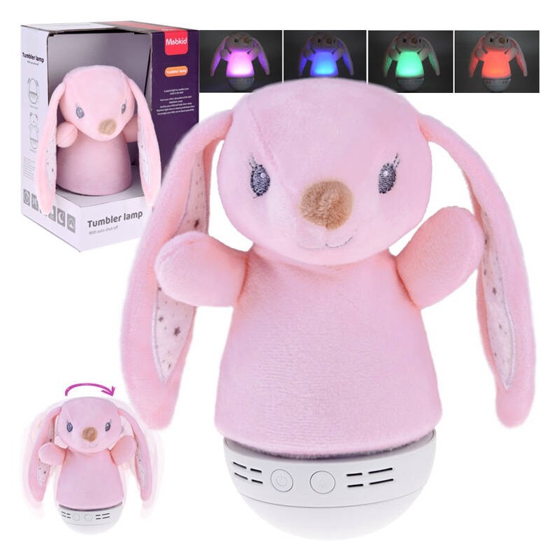 ZA4771 Plyšová nočná lampička s melódiou - Zajačik