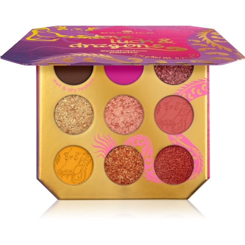 Essence love, luck & dragons paletka očných tieňov 7,74 g