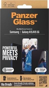 PanzerGlass Privacy Samsung Galaxy A15/A15 5G s inštalačným rámikom