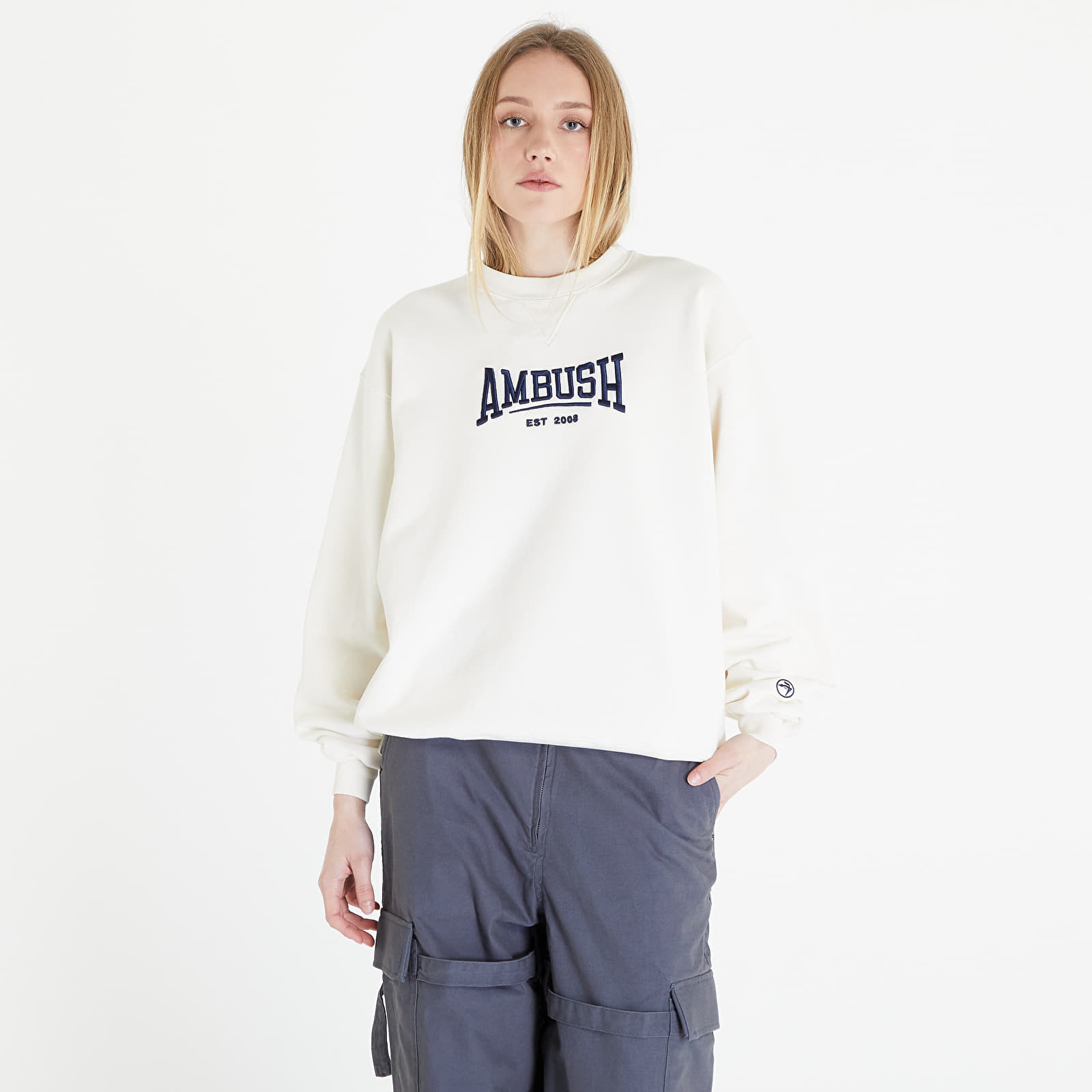 Ambush Graphic Crewneck Sweatshirt UNISEX Tofu Insignia Blue