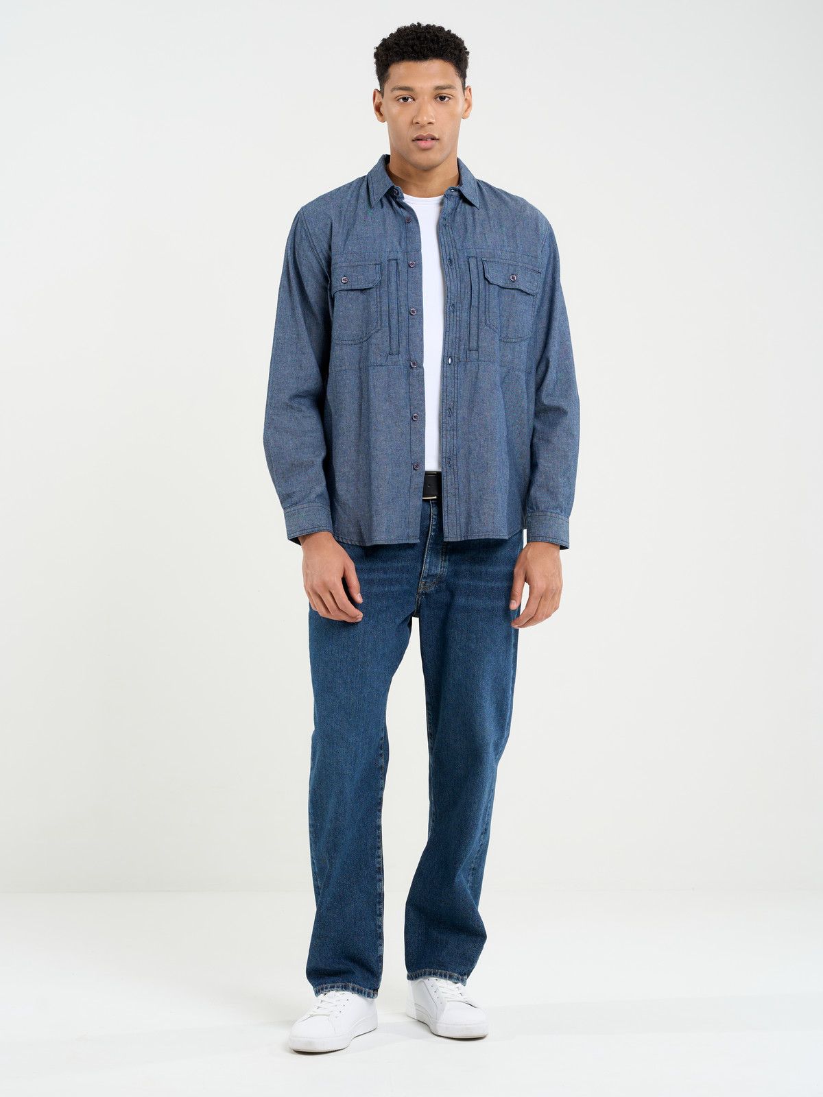Big Star Man's Shirt 141959 Navy Blue 402