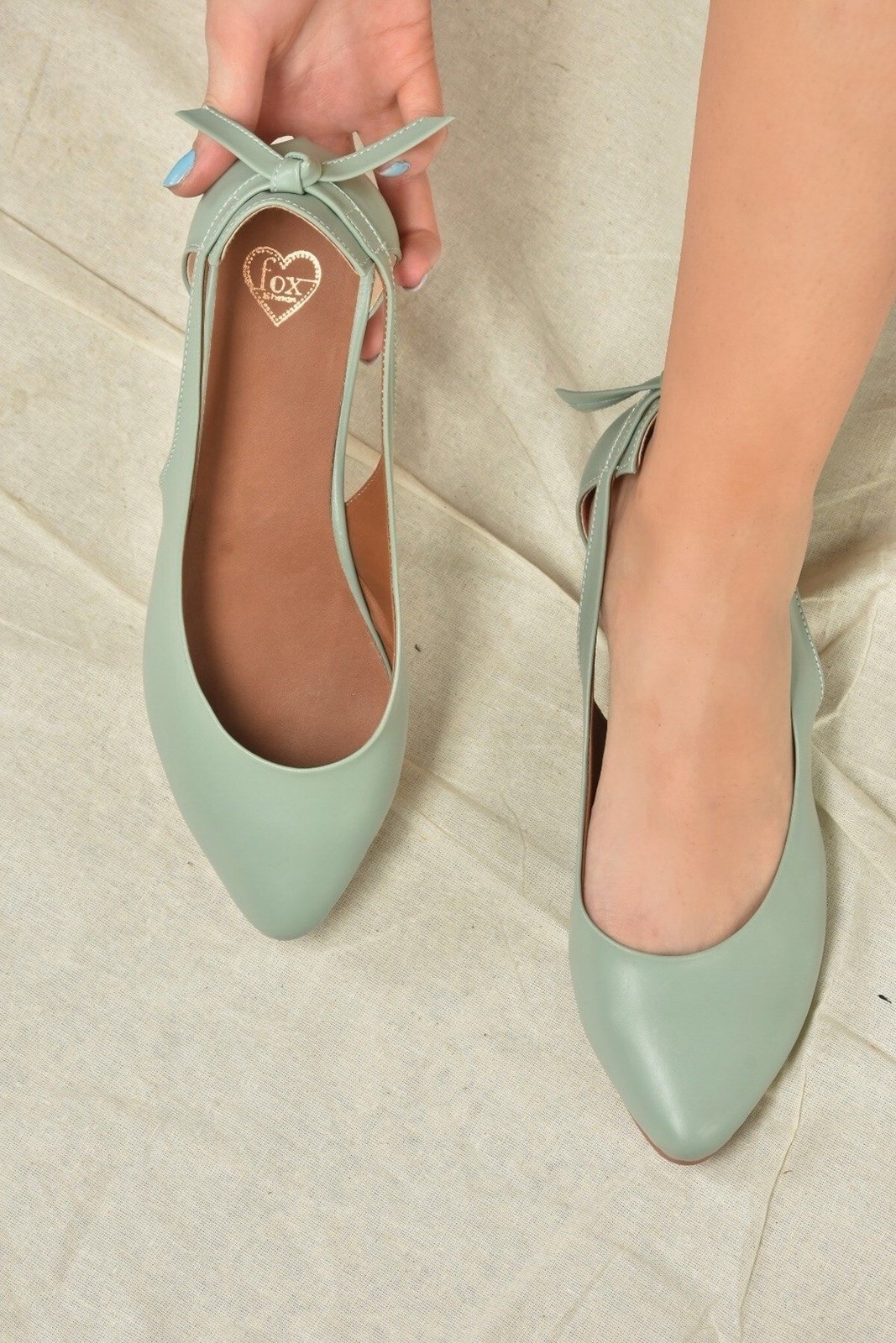 Fox Shoes Green Women's Flats